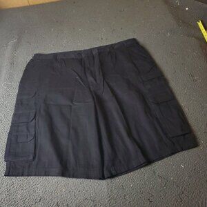 Boulder Creek Trading Cargo Shorts Big Tall Mens Size 48 Black Cotton Chino Khak